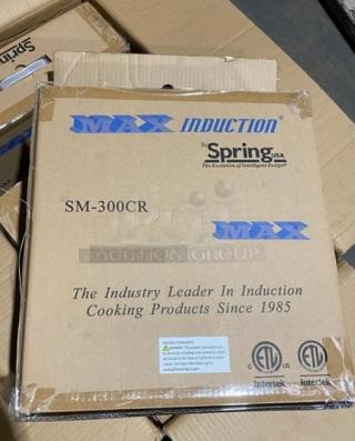 Spring USA SM-300CR MAX Induction Warmer, brand new in box. Features include 120V power. Tags indicate certification details.