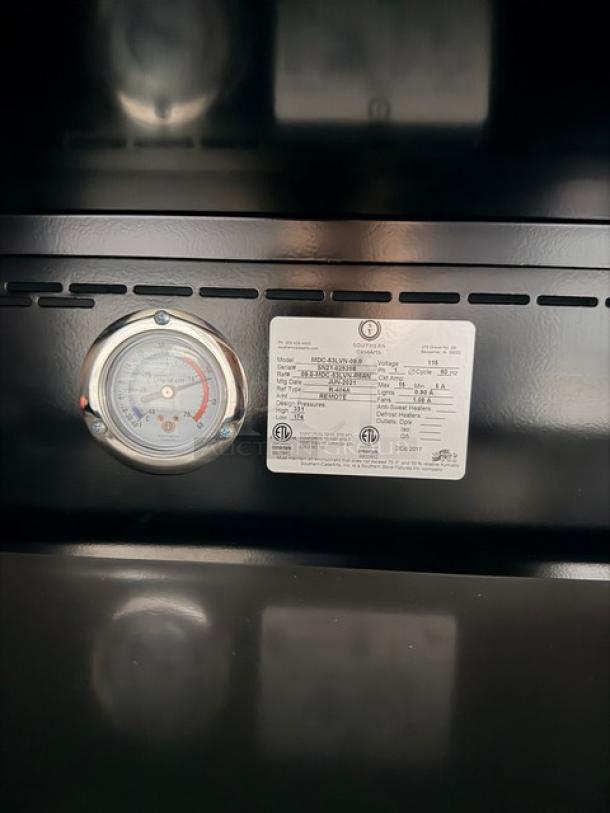 Southern Case Arts Refrigerated Merchandiser, Model MDC53LVN-090, brand new, remote compressor, 115V 1 Phase, serial SN21025208.