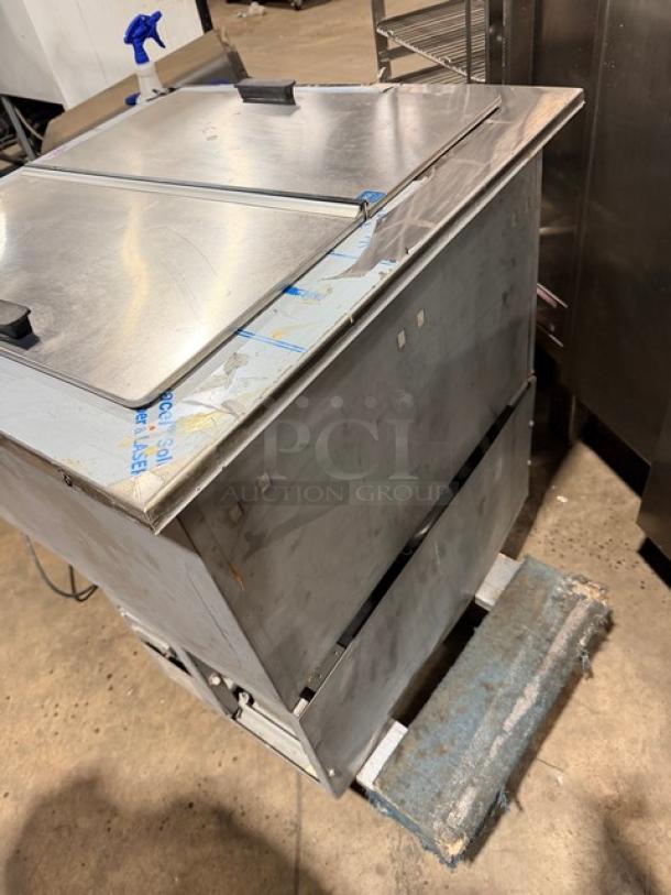 Randell Model 9552A drop-in freezer/plate chiller, new out of box, stainless steel, 115V 1 Phase, visible markings.