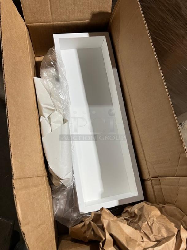 Brand new Cal-Mil plastic food container in box. Model TOO214153, includes packaging materials.