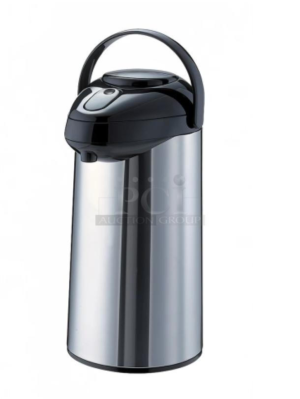 Service Ideas SteelVac Series SSA300 air pot, 3-liter capacity, stainless steel body, pump lid, brand new condition.