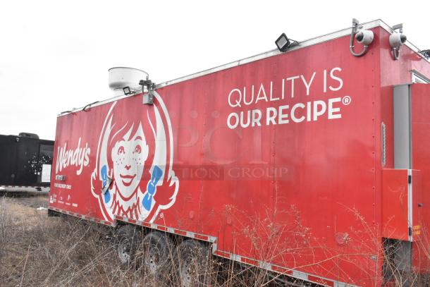 8.5' x 28' Wendy's Mobile Kitchen Trailer, new, featuring Henny Penny fryer, Taylor ice cream machine, Garland grill.