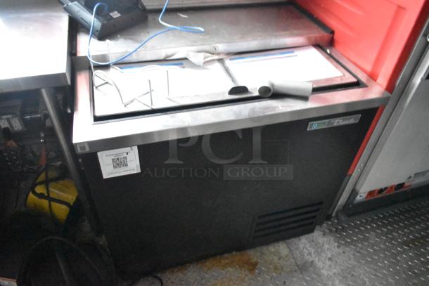 8.5' x 28' Wendy's Mobile Kitchen Trailer with True refrigeration unit, equipped for commercial use, brand new condition.