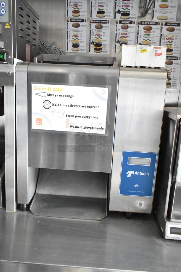 2021 Rock Solid Cargo 28' Burger King trailer, featuring Antunes cooker with safety instructions. Equipped for fast food service.