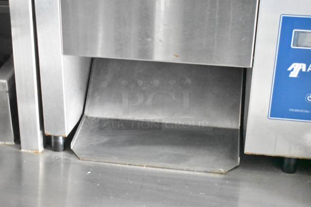 2021 Rock Solid Cargo 28' mobile kitchen interior with commercial equipment including a stainless steel Nieco broiler.