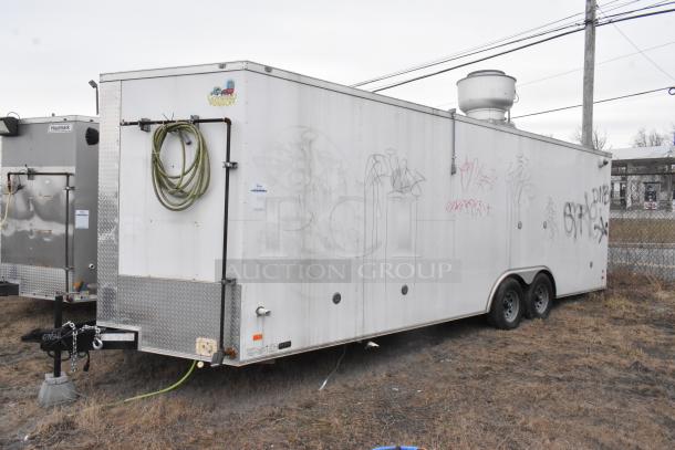 2020 ATX 8.5'x24' cold food trailer with CaptiveAire hood, fire suppression, Arctic Air units, IT cabinet, single axle.