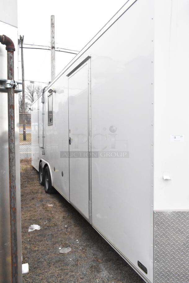 2020 ATX 8.5' x 24' cold food trailer with CaptiveAire grease hood, fire suppression, Arctic Air appliances, single axle.