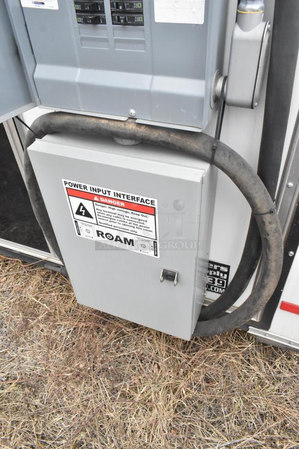 2020 ATX 8.5' x 24' food trailer power input interface; includes CaptiveAire hood, Arctic Air equipment; clear title.