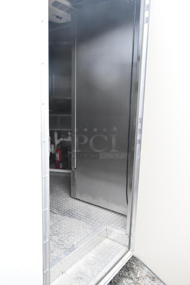 2020 ATX 8.5' x 24' food trailer, features CaptiveAire grease hood, Arctic Air coolers, and Martin IT cabinet, single axle.