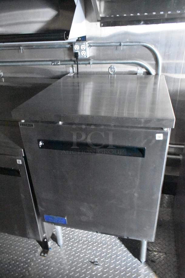 2020 ATX 8.5' x 24' food trailer with CaptiveAire hood, fire suppression, Arctic Air prep tables and coolers, Martin cabinet.