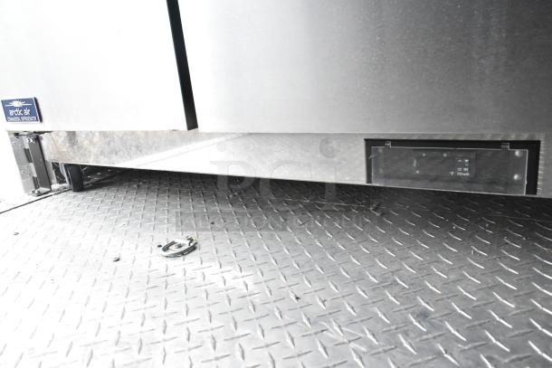 2020 ATX Cold Food Trailer interior, Arctic Air cooler visible, diamond plate flooring, signs of light wear, clear title.