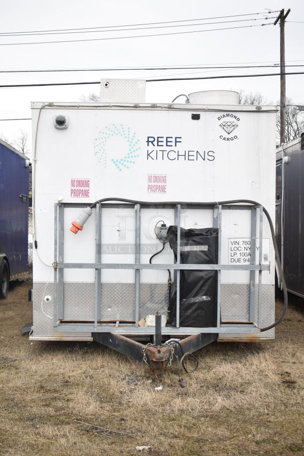 2019 Cruising Kitchens 8.5' x 24' trailer with CaptiveAire hood, Arctic Air equipment, and single axle. Sold with clear title.