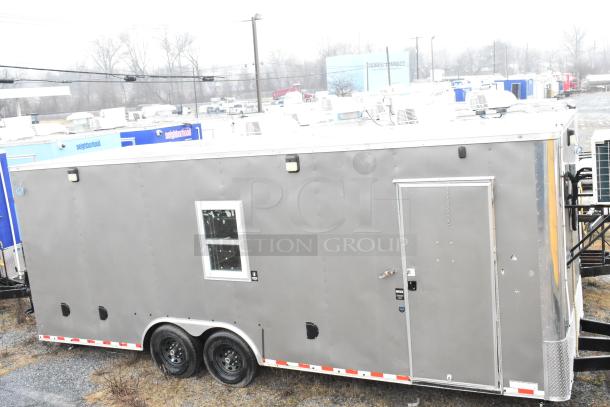 2021 Nationwide 8.5' x 24' food trailer shell; ready for equipment. Includes sinks, shelving, Martin IT cabinet; clear title.