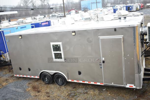 2021 Nationwide 8.5' x 24' food trailer shell, ready to equip, includes sinks, wire shelving, Martin IT cabinet, clear title.