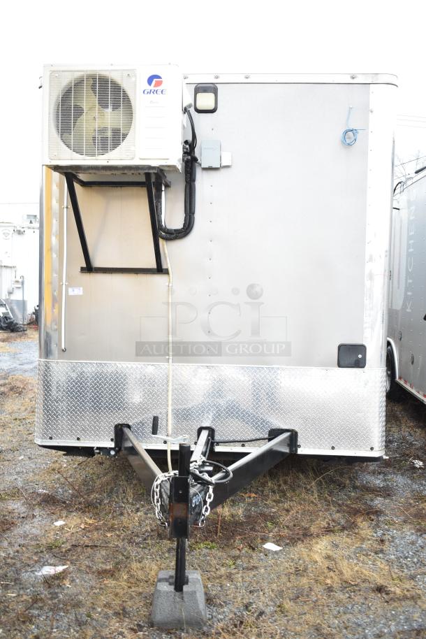 2021 Nationwide 8.5' x 24' food trailer shell with air conditioning unit, ready for customization, sold with clear title.