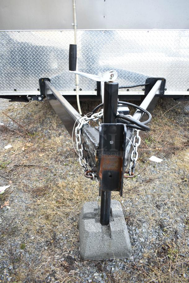 2021 Nationwide 8.5' x 24' food trailer hitch and frame; diamond plate finish; ready for customization; clear title included.