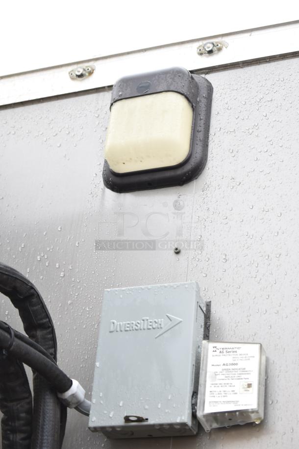 2021 Nationwide 8.5' x 24' food trailer shell, ready for equipment, with clear title, featuring a DiversiTech component.