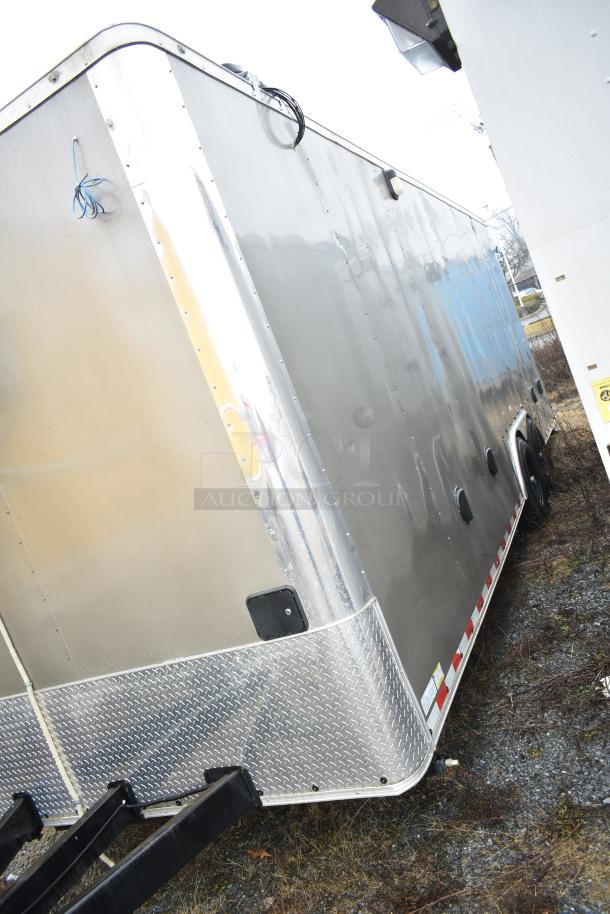 2021 Nationwide 8.5' x 24' food trailer shell, metallic exterior, ready for equipment, includes wire shelving, clear title.