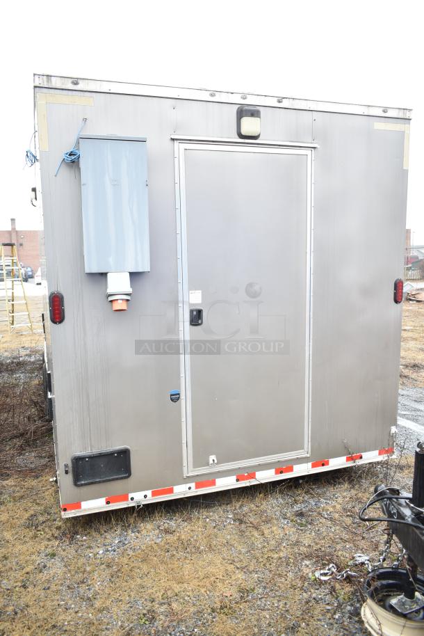 2021 Nationwide 8.5' x 24' food trailer shell, ready for customization; includes Martin IT/Network cabinet, sold with clear title.