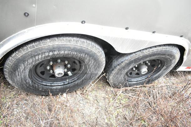 2021 Nationwide 8.5' x 24' food trailer shell with dual-axle wheels shown. Ready for custom interior. Clear title included.