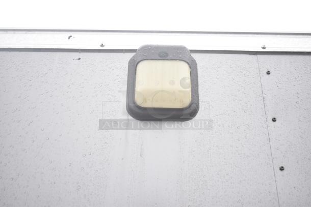 2021 Nationwide 8.5' x 24' food trailer shell exterior with raindrops. Ready for customization. Clear title included.