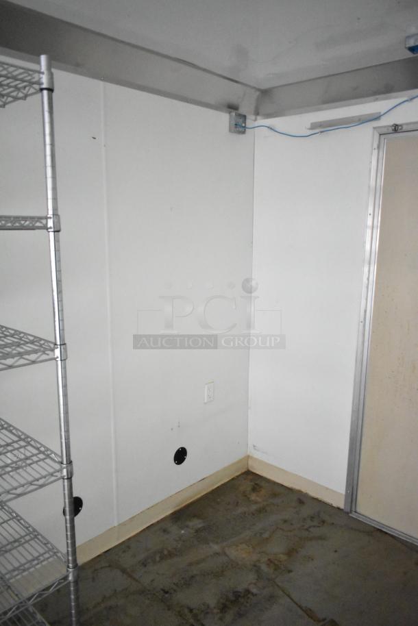 2021 Nationwide 8.5' x 24' food trailer shell interior with wire shelving and ready-to-equip space. Clear title included.