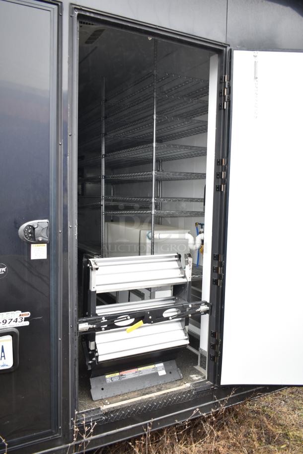 2020 SDG 8.5' x 20' food trailer shell, features wire shelving and Martin IT/Network cabinet, sold with clear title.