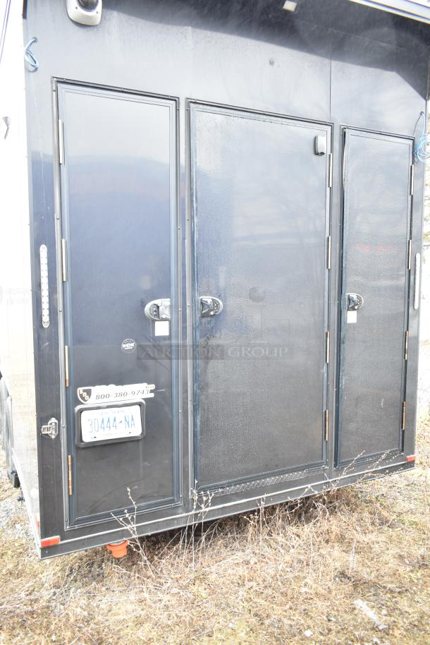 2020 SDG 8.5'x20' food trailer shell, black exterior, ready to equip, includes Martin IT/Network cabinet, clear title.