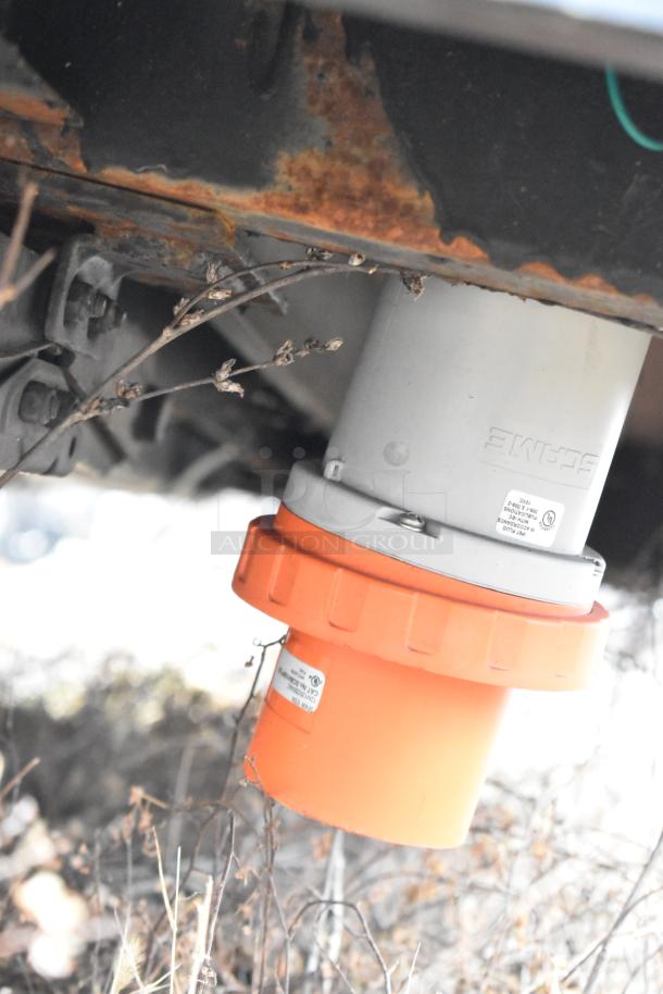 2020 SDG 8.5' x 20' food trailer shell underside with visible piping. Ready for custom equipment. Clear title included.