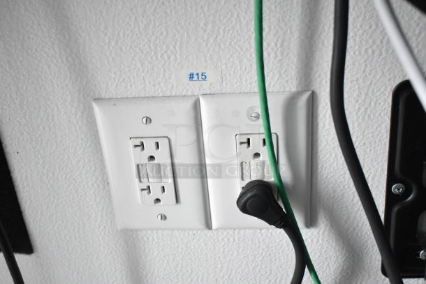 2020 SDG Food Trailer Shell with power outlets shown, ready for customization. Tag #15 visible. Sold with clear title.