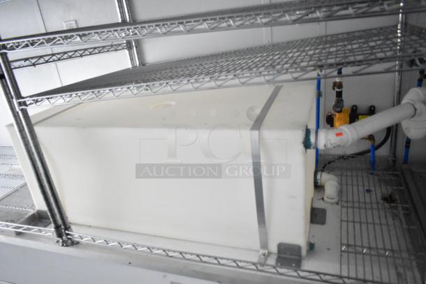 2020 SDG 8.5' x 20' food trailer shell with wire shelving, plumbing, and IT cabinet. Excellent condition, clear title.