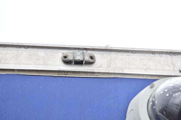 Close-up view of the exterior detailing on a fully outfitted mobile kitchen trailer.