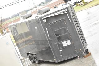 2020 Southern Dimensions Group 8.5' x 20' All-Black Mobile Commissary / Command Trailer — Tandem Axle, 14,000 lb GVWR — Coleman Mach AC, Dual John Boos Sinks, Bosch Water Heater, IT/Network Cabinet & Wire Shelving Included — Sold w/ Clear Title
