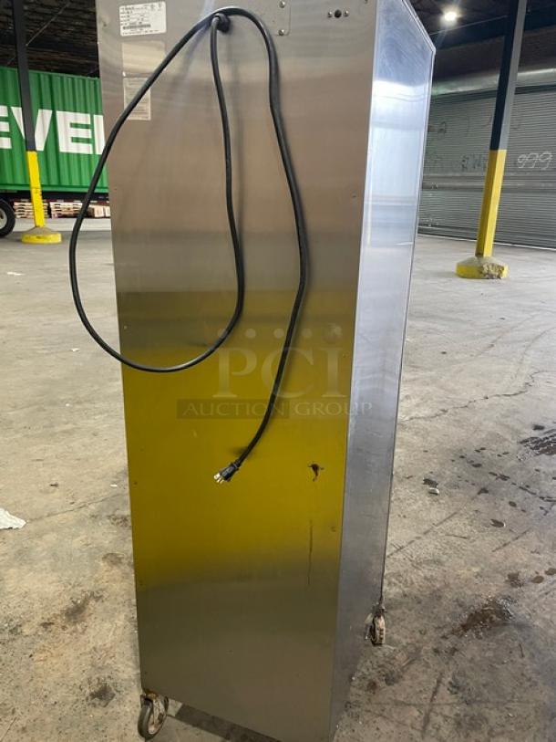 Alto-Shaam Halo-Heat 1000-UP stainless steel dual compartment heated cabinet, 120V, on casters, model 1000UP.