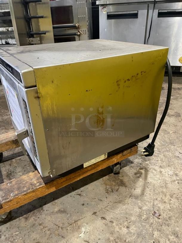 MenuMaster MRC30S2 commercial microwave oven, stainless steel, programmable touch control, 208/240V, used condition.