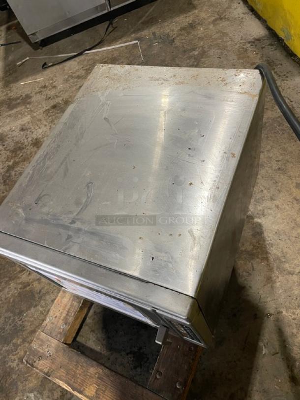 MenuMaster MRC30S2 commercial stainless steel microwave oven, countertop, programmable touch control, Model SN: 1608140207, 208/240V.