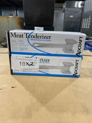 Adcraft MTA-10 commercial aluminum meat tenderizer, 2-3/4" square head, new in box, auction item.