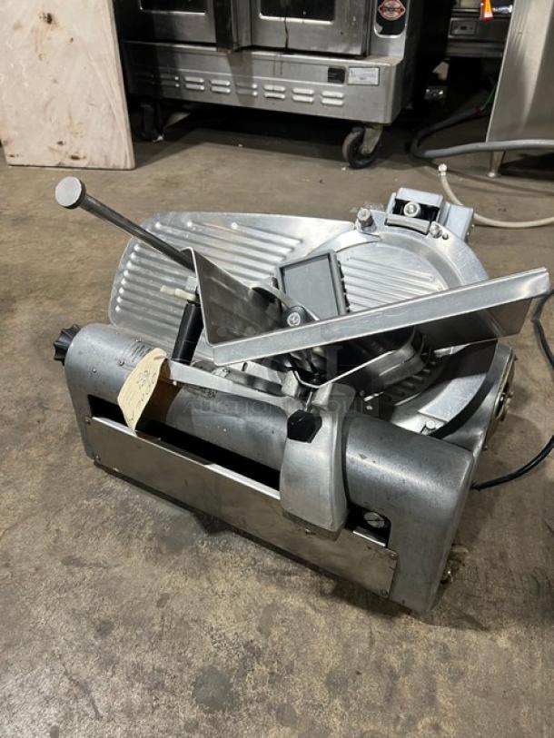 Hobart Model 1612E countertop deli meat slicer, electric, SN 561-031-368, 220/240V, 1-phase, used condition.