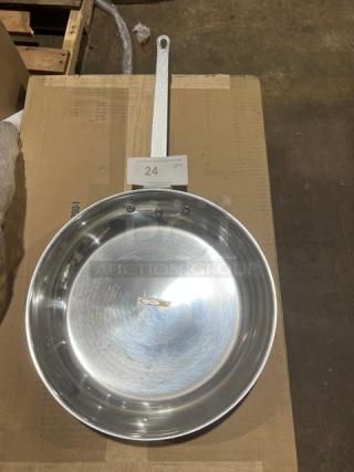 Adcraft H314FP commercial aluminum frying pan with riveted plated iron handle, excellent condition.