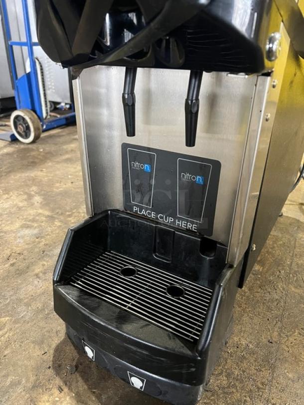 Bunn Nitron Cold Draft Coffee Dispenser, dual nitro, cold brew dispensers, model NITRONCTBASE, 120V, on legs.
