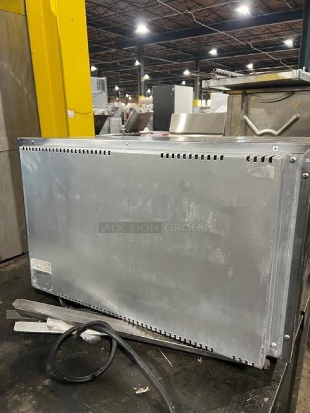 Moffat Turbo Fan E25 countertop convection oven, electric-powered, stainless steel, model E25, serial 234997, 120V 1 phase.