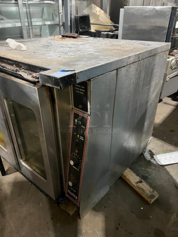 Garland Master Series 200 gas convection oven, used condition, visible control panel, stainless steel exterior.