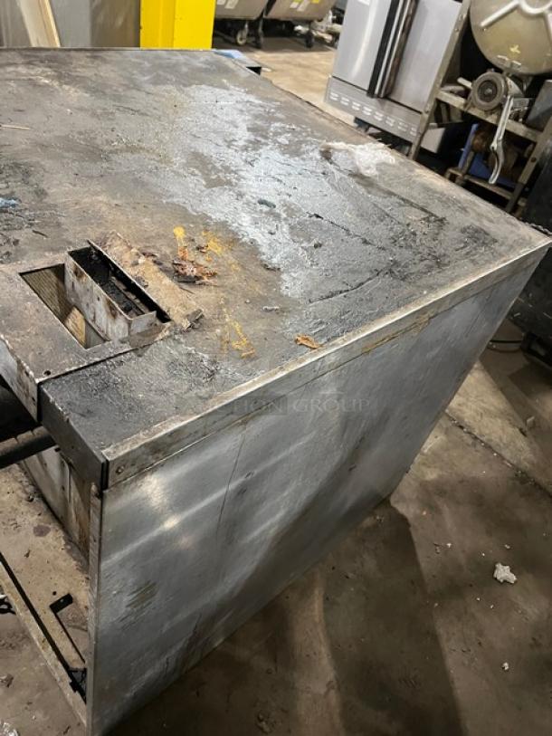 Garland Master Series 200 gas convection oven; visible wear and discoloration on surface; stainless steel exterior.