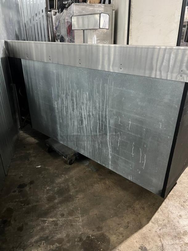 Perlick KC84-R6-SSH stainless steel commercial kegerator with 4 tap towers, 115V, shown in used condition.