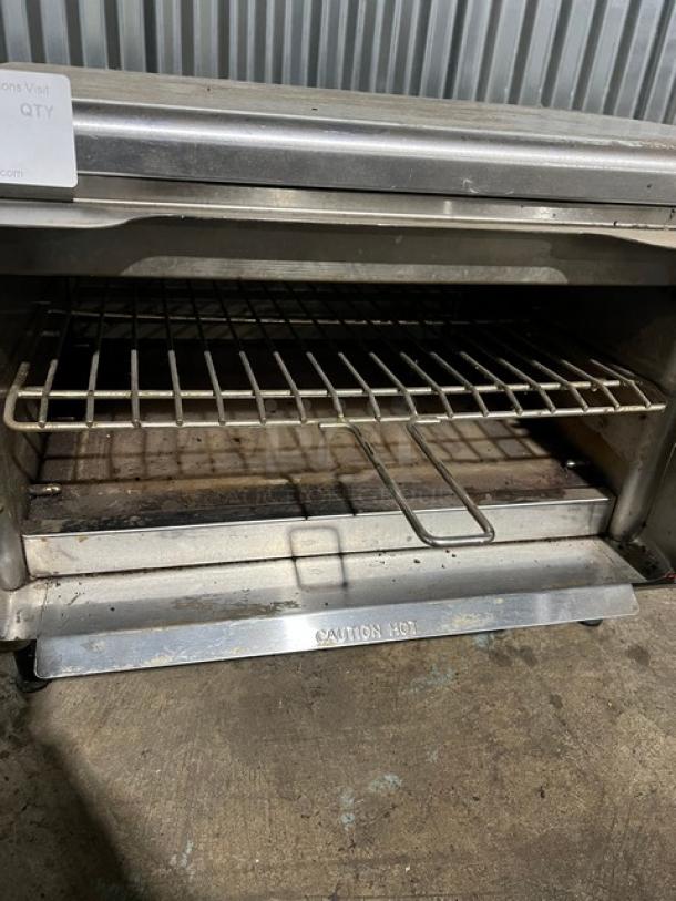 Hatco TFW461R electric countertop thermo finisher, 208V 3-phase, on legs, used condition, serial 8816551120.