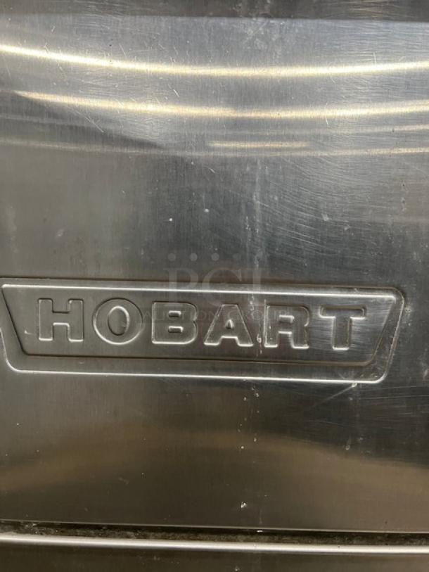 Hobart all stainless steel under-counter dishwasher, Model LXIGH, serial 23-1103-007, 208/240V, 1 phase, features durable construction.