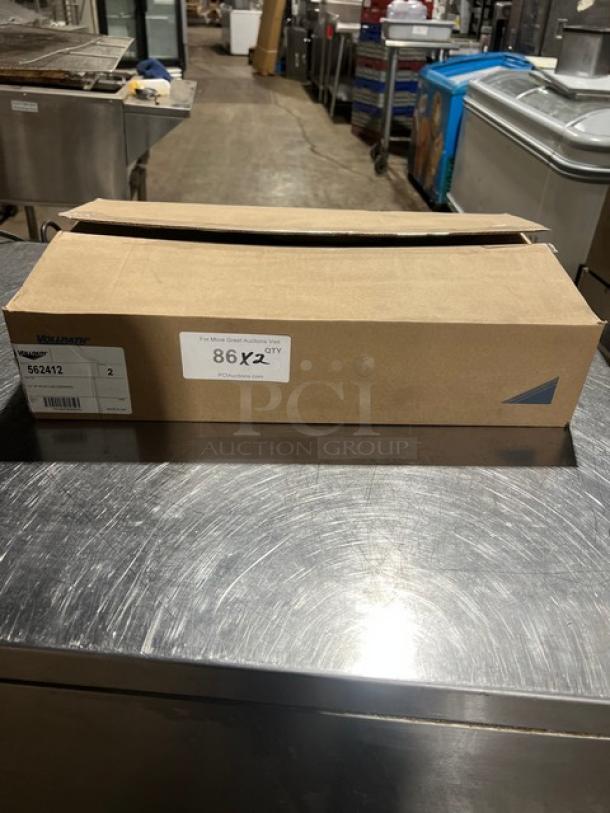 Brand new Vollrath Easy Grip Frying Pan, Model 562412, boxed. Includes 2 pans per bid.