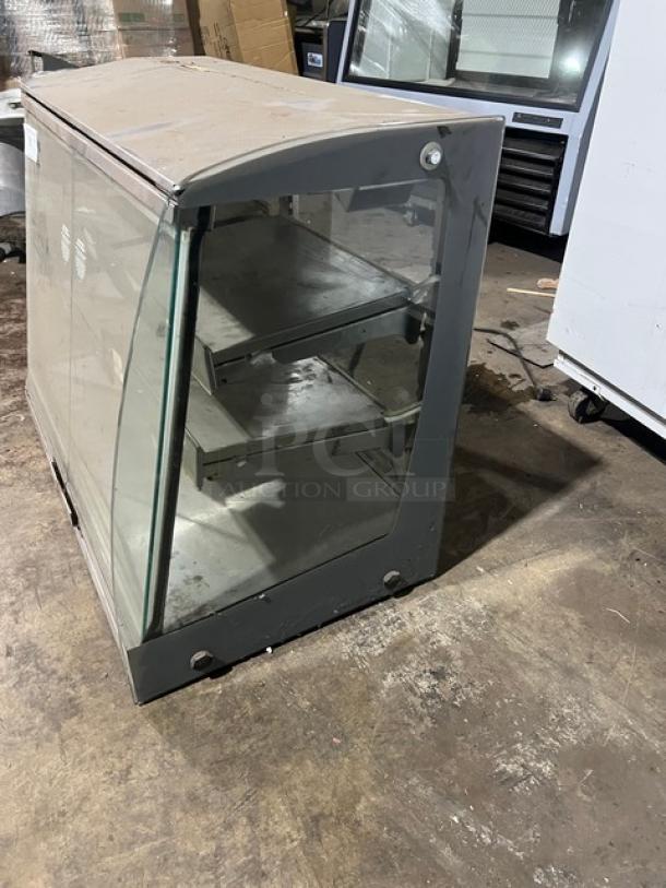 Vendo 3 Tier Heated Food Merchandiser, Model HFDC00002, electric, clear glass front, used condition, serial 142345H.