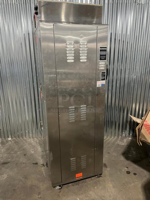 Nuvu Model SUB123 electric convection oven and proofer combo, Subway edition, 208V 3-phase, on casters, serial 383592000205.