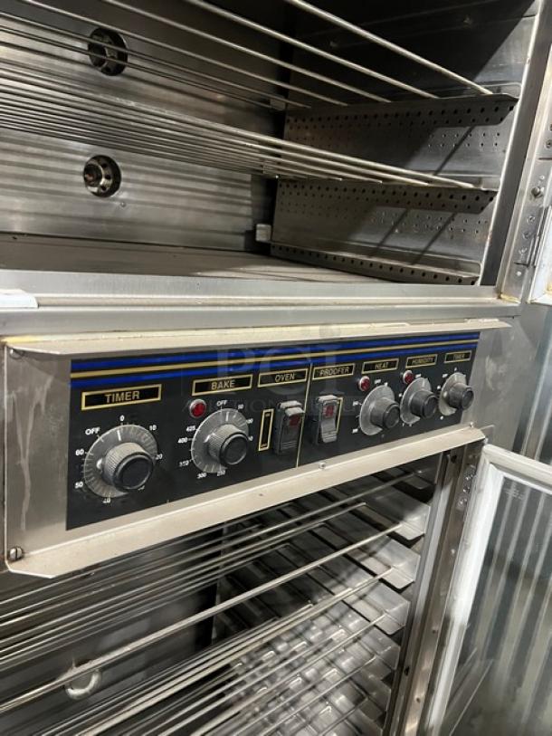 Nuvu Subway Edition Baking Station, model SUB123; convection oven with proofer combo, 208V 3 Phase, on casters, controls visible.